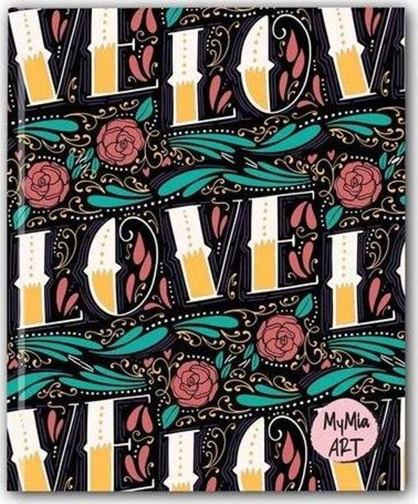My Mia Art Güllü Aşk Sert Kapak Defter - Image 1