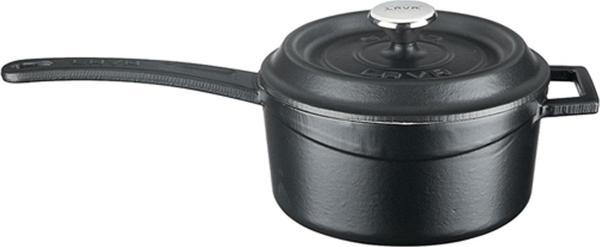 Lava Döküm Yuvarlak Sos Tenceresi. Döküm Demir Yekpare Saplı Trendy Serisi Çap(Ø16 cm. - Image 1