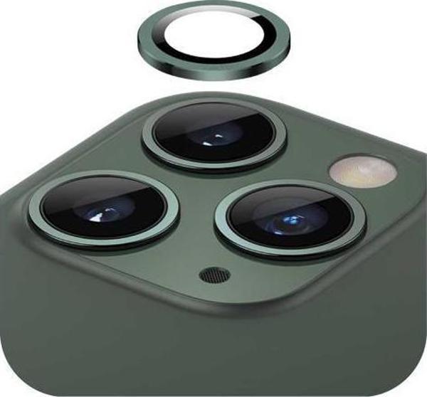 Sunix Iphone 11 İle Uyumlu Darbeye Dayanıklı Safir Kamera Lens Koruyucu Yeşil - Image 1