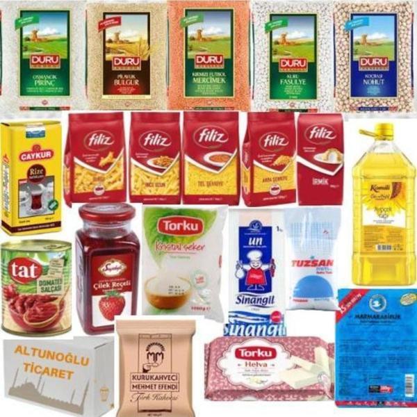 Altunoğlu Komili Ayçiçek Yağı 4 Lt Kumanya Ramazan Paketi Erzak Kolisi 20 Parça - Image 1