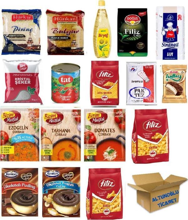 Altunoğlu Ramazan Kumanya Erzak Gıda Kolisi 17 Parça Ekonomik Paket - Image 1