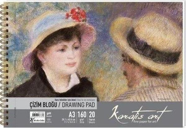 Karatis Art 160Gr A3 20 Yp. Spiralli Çizim Blok - Image 1