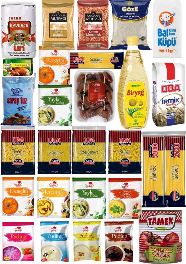 Altunoğlu Ramazan paketi kumanya yardım gıda erzak kolisi 28 parça ürün - Image 1