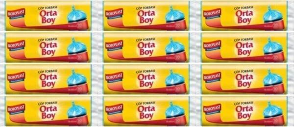 Koroplast Güçlü Çöp Torbası Orta Boy 15 Adet 12'li Set - Image 1