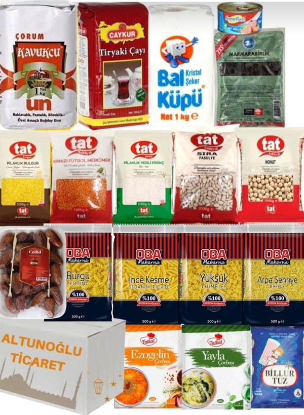 Tat Ramazan paketi kumanya yardım gıda erzak kolisi 18 parça ürün ekonomik paket - Image 1