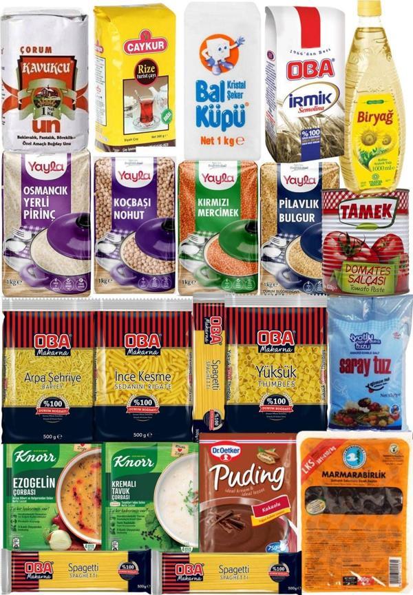 Yayla Ramazan paketi kumanya yardım gıda erzak kolisi lüks paket 21 parça ürün - Image 1