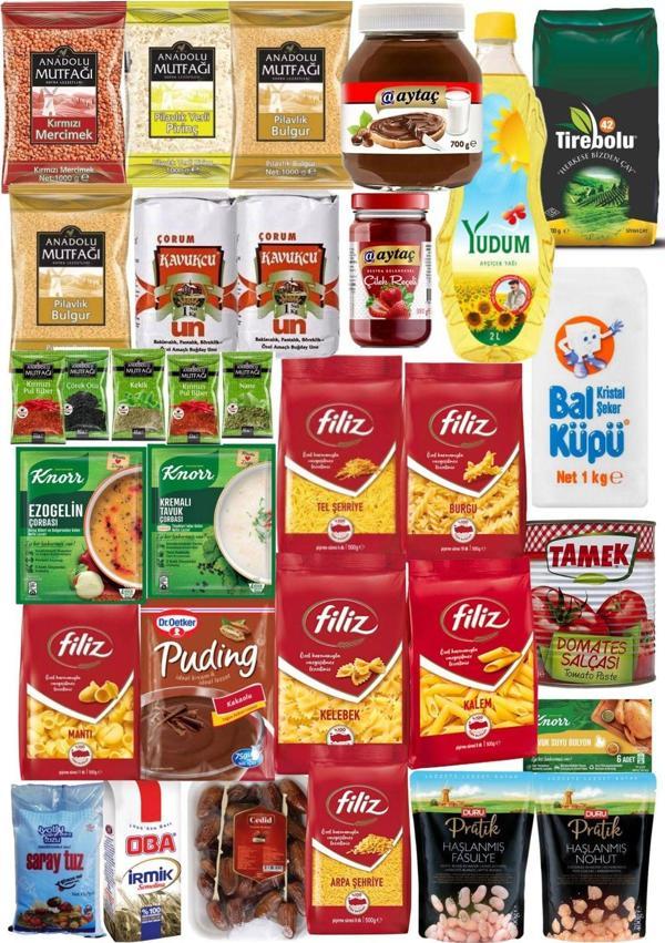 Yudum Ramazan Paketi Kumanya ve Yardım Kolisi Lüks Paket 32 Parça - Image 1