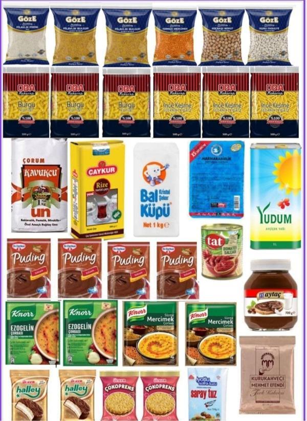 Yudum Ramazan Paketi Kumanya Yardım Erzak Kolisi 33 Parça - Image 1