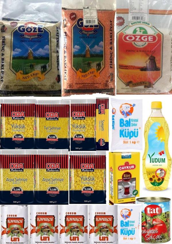 Yudum Temel Gıda Kolisi 19 Ürün 28 Kg Ramazan Paketi Kumanya Yardım Erzak Gıda Kolisi Mega Koli 28 Kg - Image 1