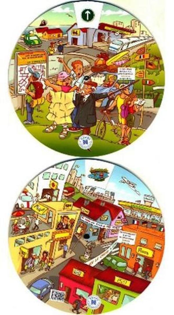 Kelime Çarkı - Kent Hayatı ve Yön-Yol Tarifi (İngilizce İspanyolca Almanca Fransızca İtalyanca) - Nüans - Image 1