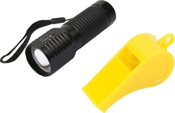 Btm Mini El Fener 200mt Menzilli +3 Adet Aaa Pil Ve Düdük - Image 1
