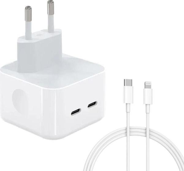 Divex İphone Uyumlu 50W Usb-C+C Lightning Power Hızlı Şarj Cihazı - Image 1