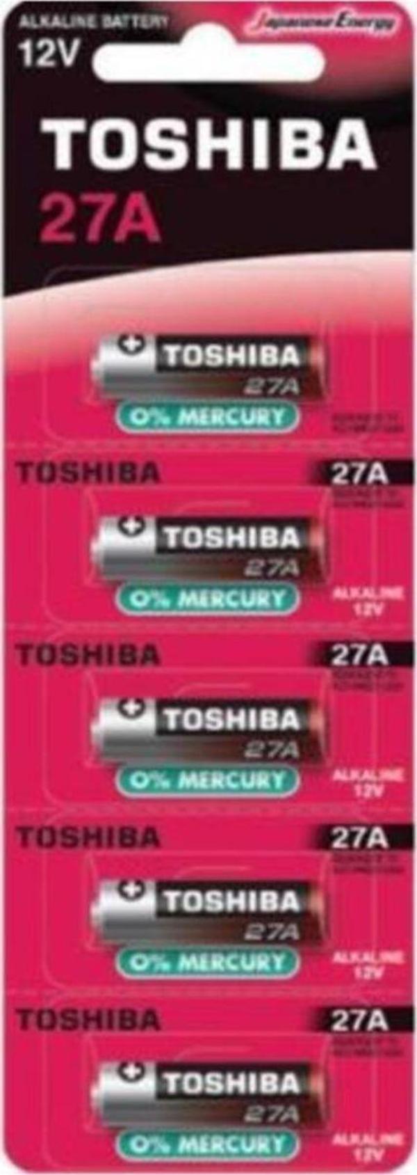 Toshiba 27a Bp-5c 12 Volt Alkalin Pil - Kumanda Pili - 5'li - Image 1