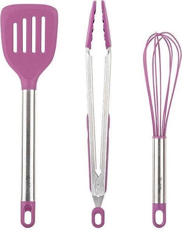 Tantitoni Silikon Hazırlık Seti 3Lü Metal Detaylı Vişne Rengi (SoftSet3Ymqv) - Image 1