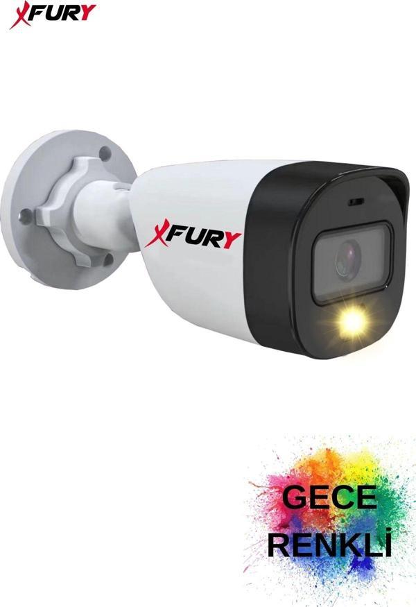 FURY Gece Renkli  5mp Lens 2Mp 1080p Full HD Suya Dayanıklı Güvenlik Kamerası Ultra Led Renkli Gece Görüş - Image 1