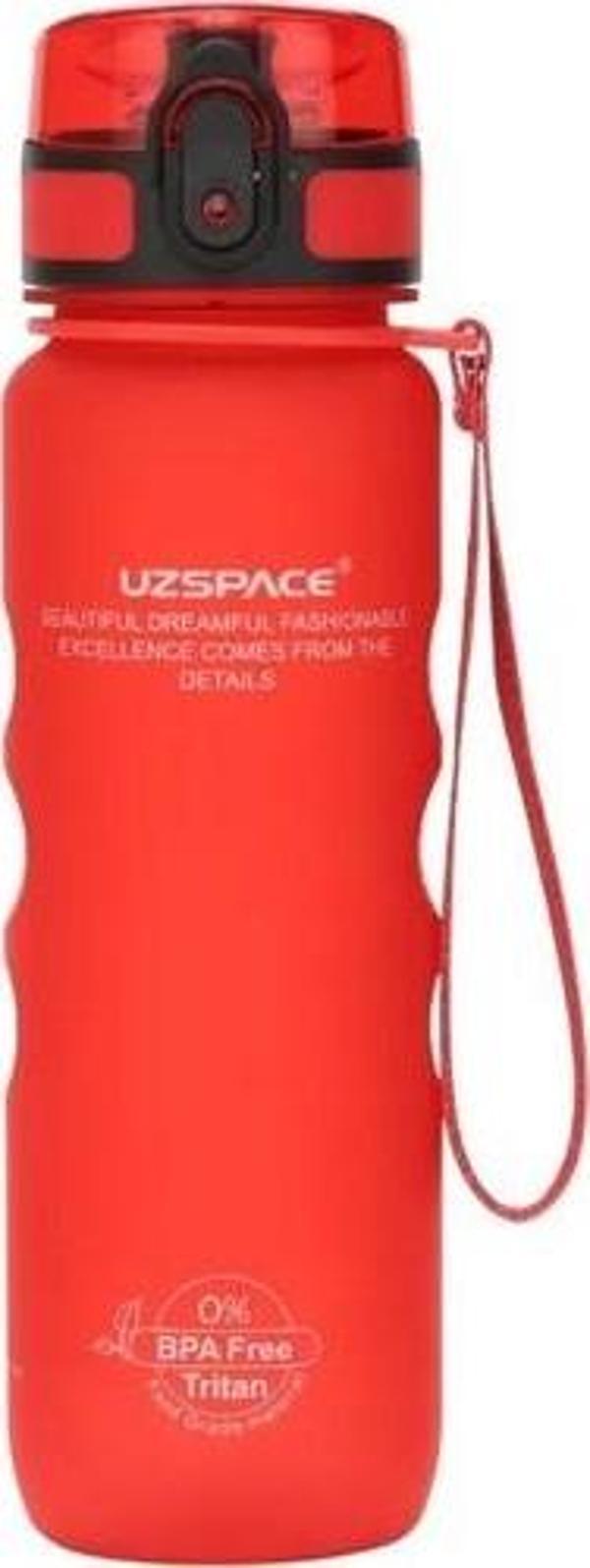 Uzspace 500ML Tutma Destekli Soft-Touch Tritan Su Matarası (Kırmızı) 1215 - Image 1