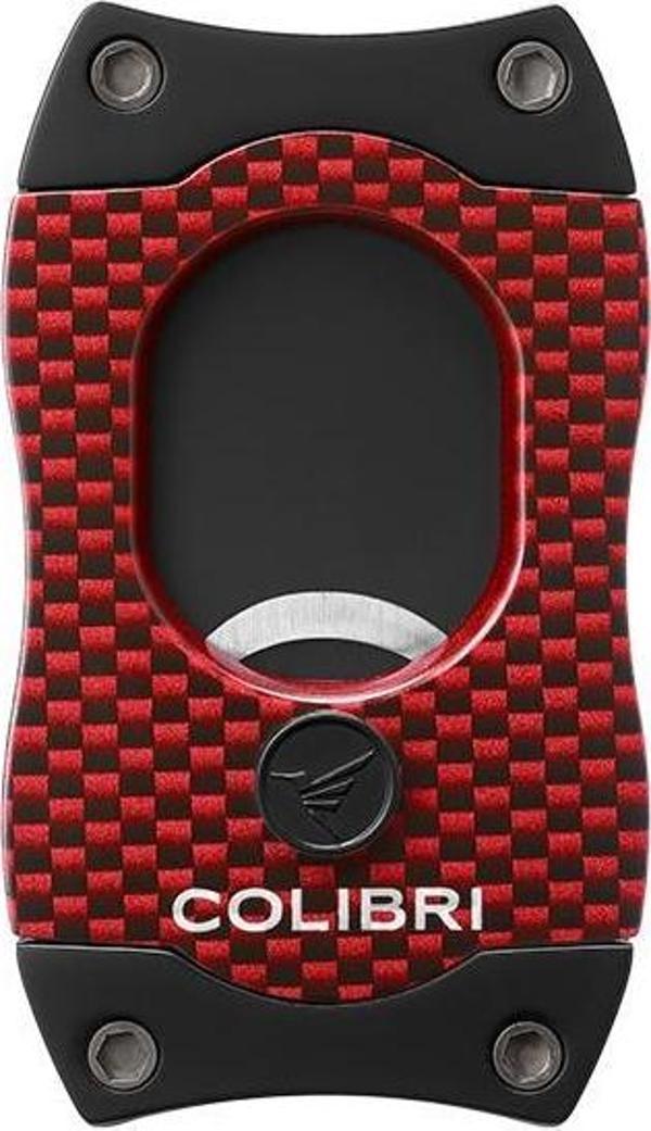 Colibri S-Cut Karbonfiber Kırmızı Puro Makası Kesici - Image 1