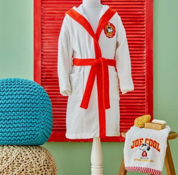 Karaca Home Peanuts By Snoopy Joe Nakışlı 4-6 Yaş Çocuk Bornoz Seti - Image 1