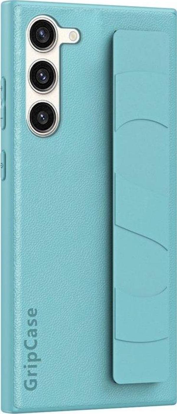 ScHitec Samsung Galaxy S24 Uyumlu Premium  Case Parmak Askılı Telefon Kılıfı Açık Mavi - Image 1