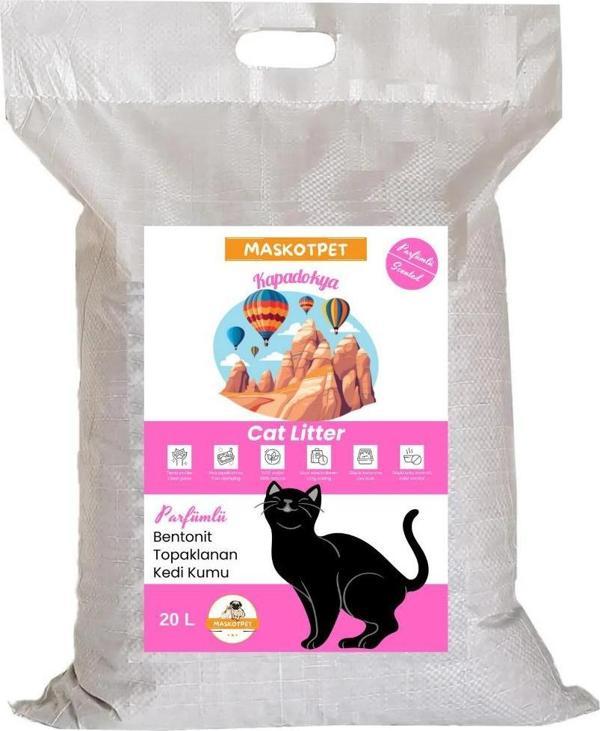 Maskotpet Kapadokya Parfümlü Bentonit Kedi Kumu 20 lt - Image 1