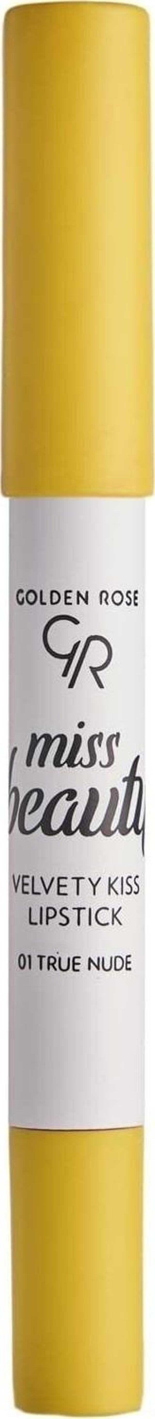 Golden Rose GR MISS BEAUTY VELVETY KISS LIPS. NO:01 TRUE NUDE - Image 1