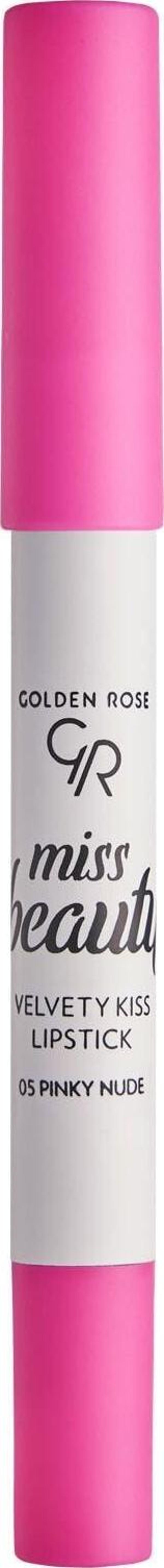Golden Rose Miss Beauty Velvety Kiss Lipstick No:05 Pinky Nude - Mat Kalem Ruj - Image 1