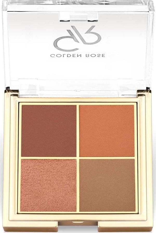 Golden Rose Quattro Eyeshadow Palette No: 05 Red Brick - Far Paleti - Image 1