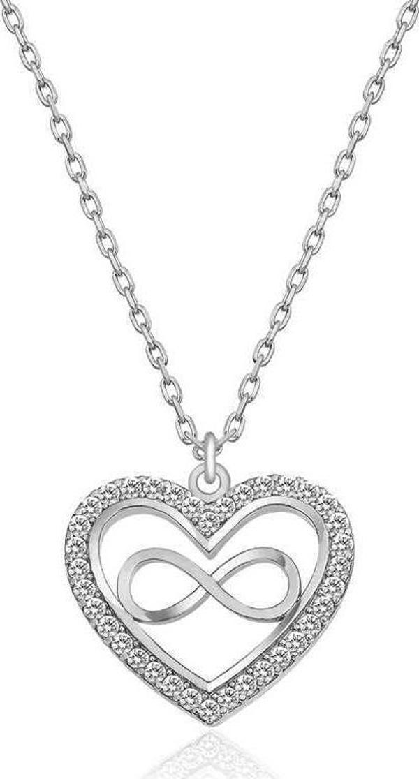 himarry 925 Ayar Gümüş  Kalp Sonsuzluk Bayan Gümüş Kolye - Image 1