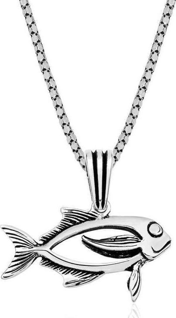 himarry 925 Ayar Gümüş Balık Gümüş Kolye - Image 1