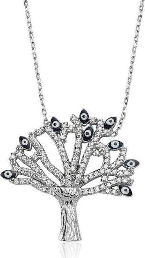 himarry 925 Ayar Gümüş Dilek Ağacı Bayan Gümüş Kolye - Image 1