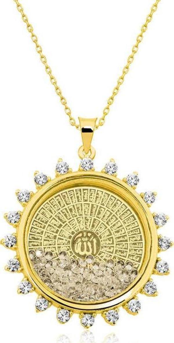 himarry 925 Ayar Gümüş Esmaül Hüsna Bayan Gümüş Kolye - Image 1