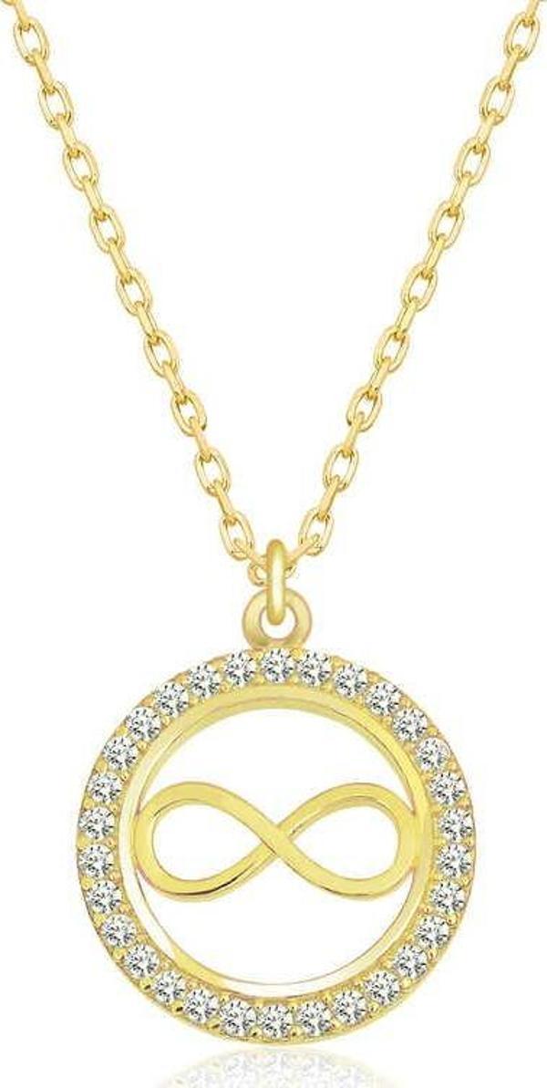 himarry 925 Ayar Gümüş Minik Sonsuzluk Bayan Gümüş Kolye - Image 1