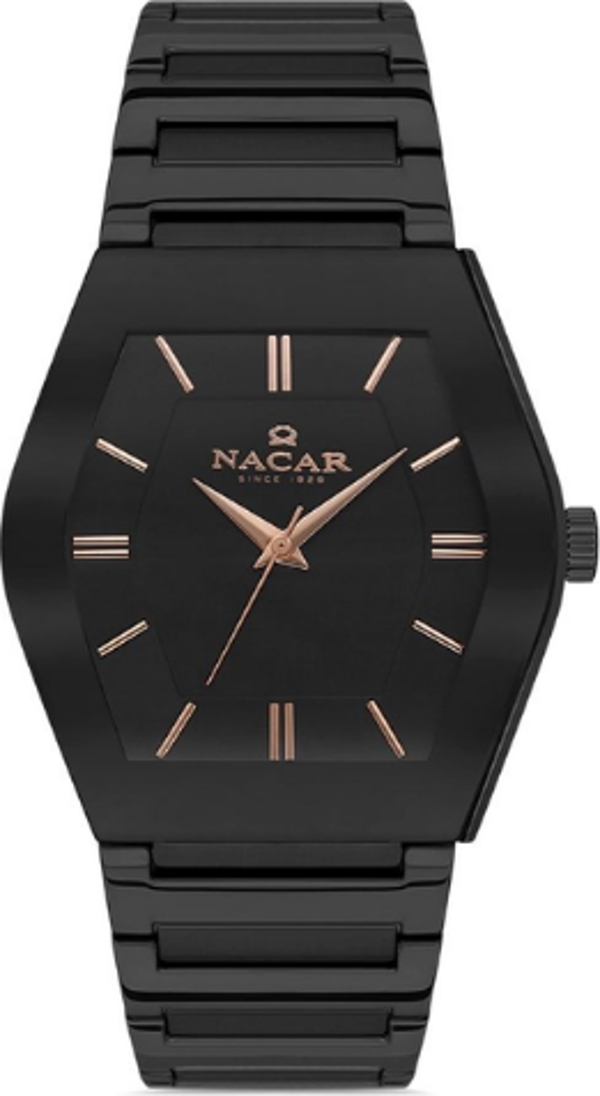 Nacar NC36-291046-BBRM Siyah Metal Erkek Kol Saati - Image 1
