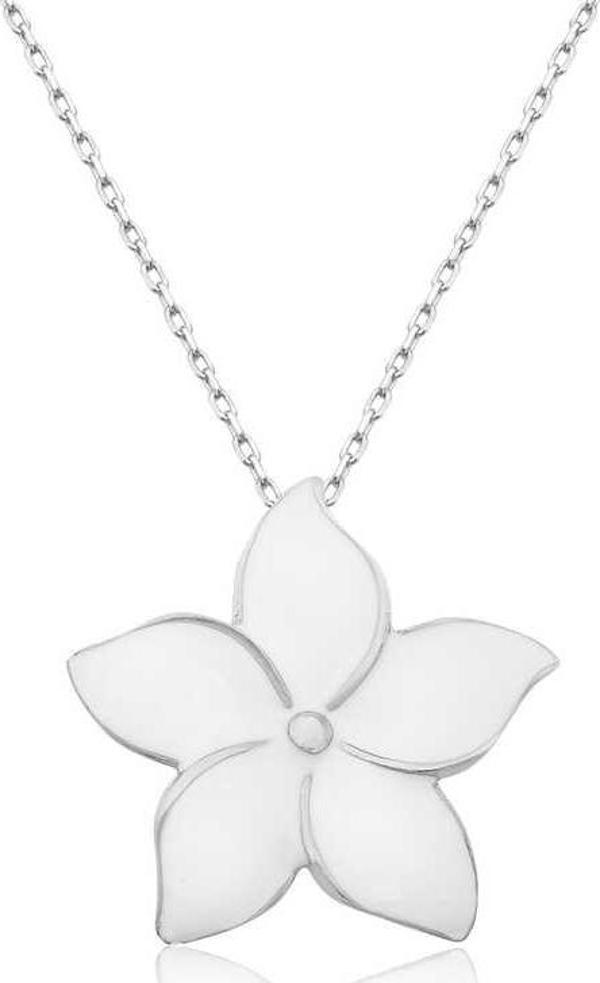 himarry 925 Ayar Gümüş Yasemin Çiçeği Kadın Gümüş Kolye - Image 1