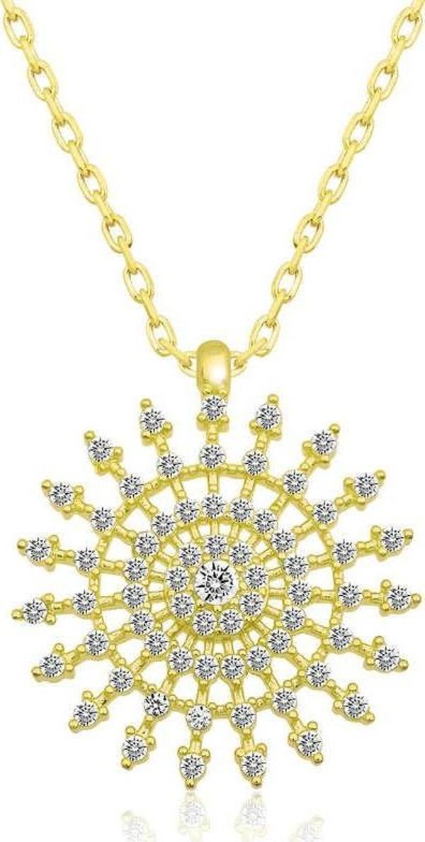 himarry 925Ayar Gümüş Güneş  Gümüş Kolye - Image 1