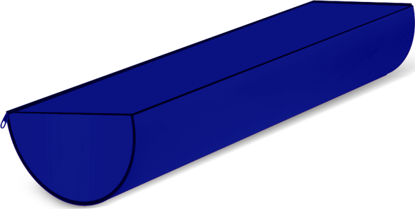 Zero Masaj Pozisyon Yastığı Yarım 25cm x 40cm Mavi - Image 1