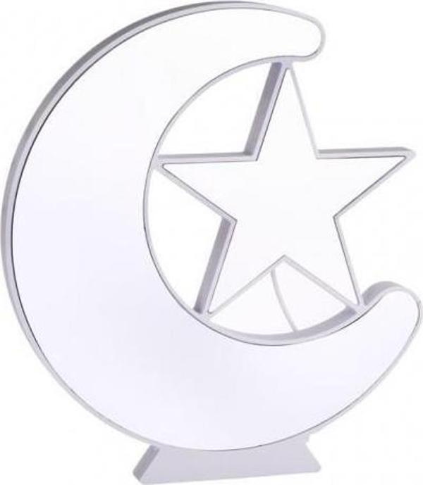 himarry Ay Yıldız Pano Türk Bayrağı Şerit Ledli Işıklı Tablo Hediyelik - Image 1