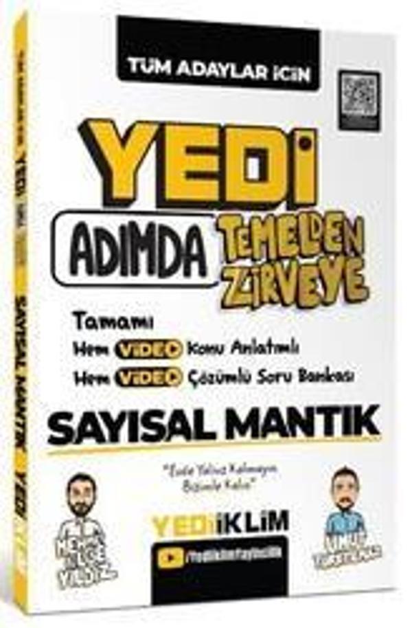 YEDİ ADIMDA TEMELDEN ZİRVEYE SAYISAL MANTIK K.A S.B 2024 - Yediiklim Yayınları - Image 1