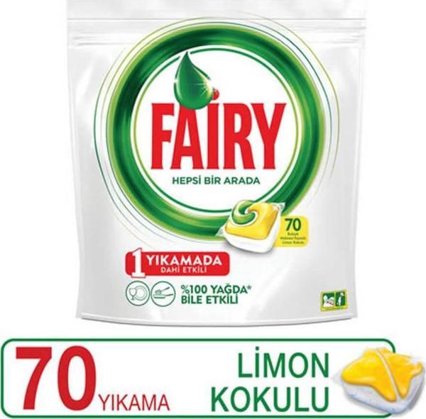 Fairy Hepsi Bir Arada Limon Bulaşık Makinesi Tableti 140'lı - Image 1
