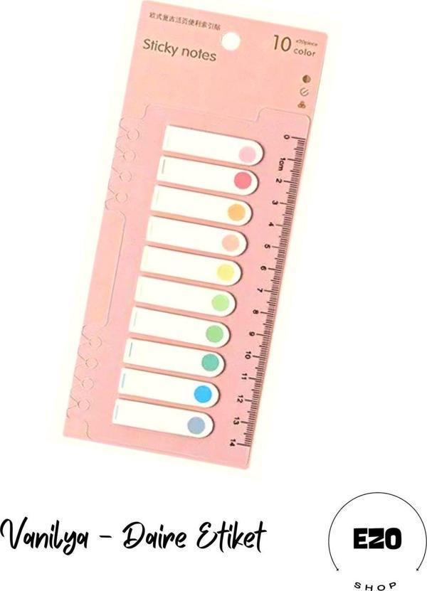 Ezoshop Post-it Sticky Notes Şeffaf Renkli Yapışkan Kitap Ayracı Etiketi Not Yer Imleri 200 Yaprak Vanilya - Image 1