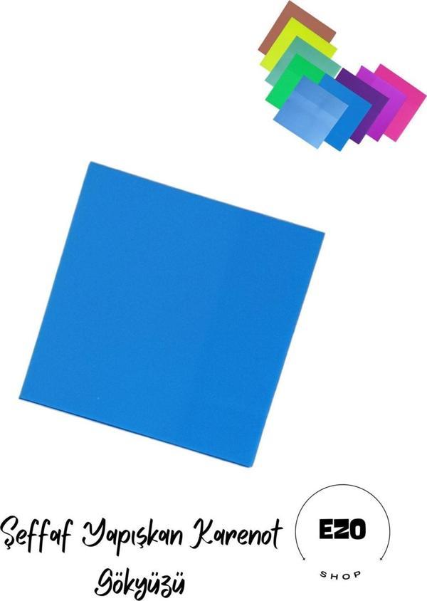 Ezoshop Şeffaf Renkli Postit Yapışkan Post-İt Not Kağıdı Karenot Gökyüzü - Image 1