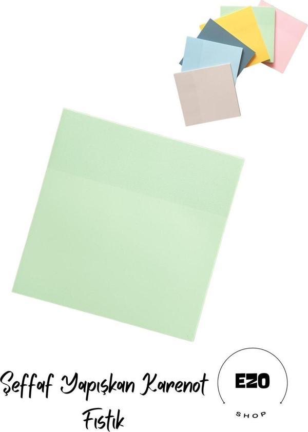 Ezoshop Şeffaf Renkli Yapışkan Post It Not Kağıdı Karenot Fıstık - Image 1