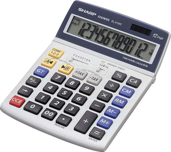 Sharp EL2125C Masaüstü 12 Haneli Hesap Makinesi - Image 1