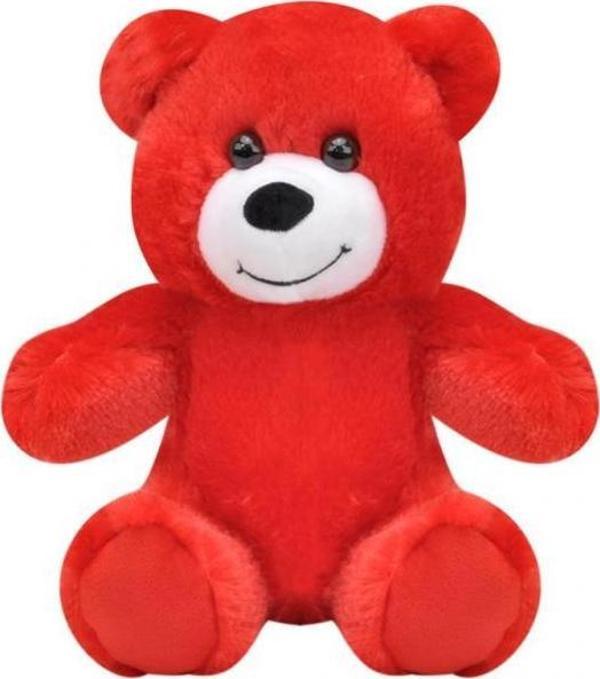 Ayı 15 cm Kırmızı Pelüş Ayı Çocuk Oyuncak - Image 1