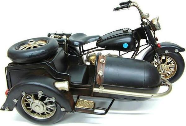 Dekoratif Metal Motosiklet Sepetli Biblo Dekoratif Hediyelik - Image 1