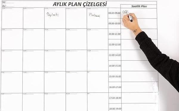 1 Adet 110×100 Cm Aylık Plan Çizelgesi Akıllı Kağıt Tahta - Image 1