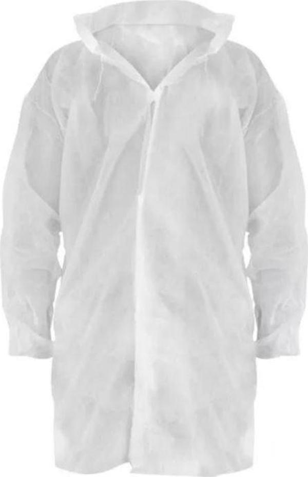 10 Adet Tek Kullanımlık Ziyaretçi Önlüğü Kullan At Önlük 20 Gr Nonwoven Spunbond Kumaş - Image 1