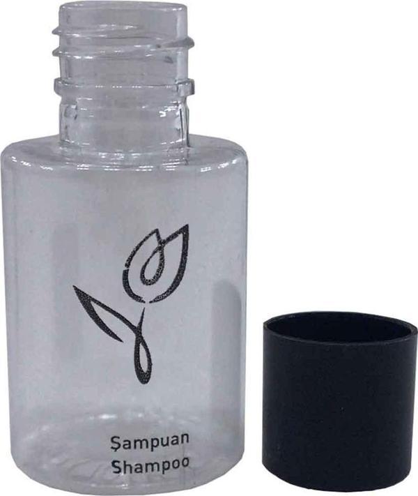 250 Adet Boş Şişe Standart Otel Tipi Şampuan Yazılı 30 ML Silindir Şişe Tek Kullanımlık Kullan At - Image 1