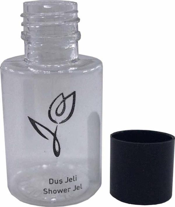 Duş Jeli Yazılı Boş Şişe Standart Otel Tipi 30 ML Tek Kullanımlık 250 Adet - Image 1