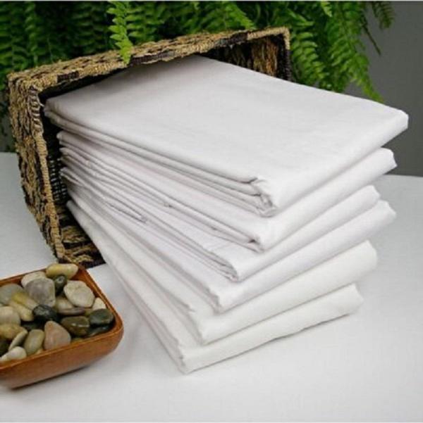 5 Adet Beyaz Çift Kişilik %100 Pamuk Otel Nevresim Yorgan Kılıfı 200×220 Cm 63 Tel Dokuma - Image 1